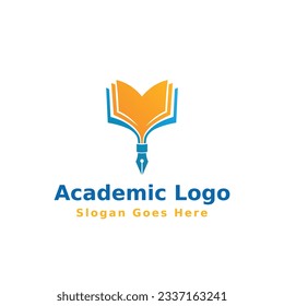 Diseño de logotipo académico de vectores libres