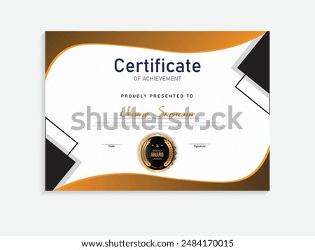 Free vector of achievement certificate design
Creative certificate template 