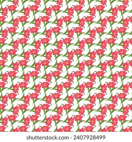 Free vector amaryllis flower seamless floral pattern