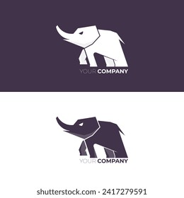 Free vector animals symbols flat logo collection with bear camel and cat club