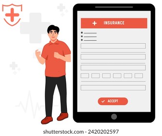 Free vector app login page template design illustration 