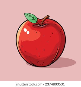 Free vector Apple cartoon character design with different happy expression, smiling face , clipart, kawaai style.