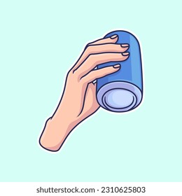 Free vector assorted photo poses cute hand 5 holding a bottle doodle hand drawn art style