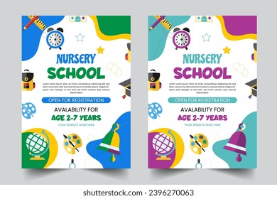 Free vector back to school vertical flyer template , education ,course flier, school brochure, university, college, leaflet, advertising ,promotion ,medical pamphlets design