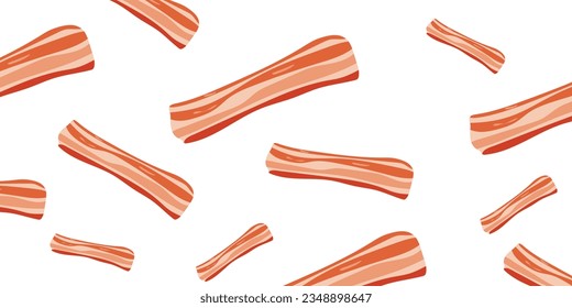 Free vector bacon pattern wallpaper illustration