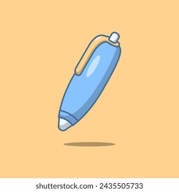 Free vector ballpoint pen. Writing tools, stationery tools. Icon Cartoon Illustration