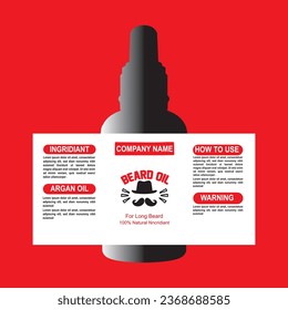 Free vector beard oil for men package design