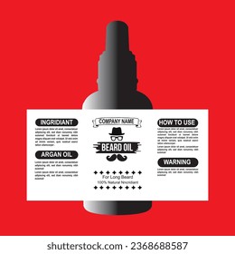 Free vector beard oil for men package design