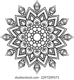  Free vector beautiful floral mandala design, creative ornamental decorative element in circle shape.