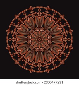 Free vector beautiful floral mandala design, creative ornamental decorative element in circle shape.