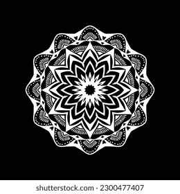 Free vector beautiful floral mandala design, creative ornamental decorative element in circle shape.