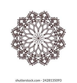 Free vector beautiful floral mandala design, creative ornamental decorative