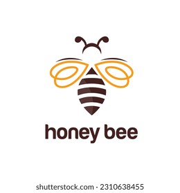 Free vector bee logo linear vector icon