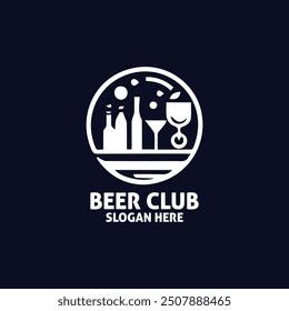 Free vector beer club logo design and unique icon illustration