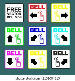 Free Vector bell sign for house, hotels, company, office, etc