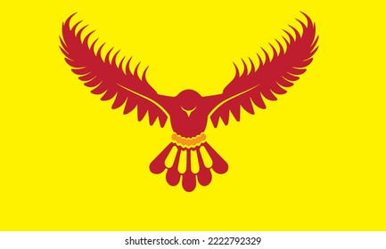 free vector bird with red color symbolizing strength