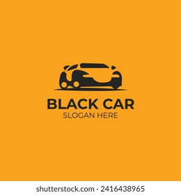 Free vector black car service logo template