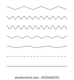 Free vector black curly divider lines