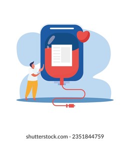 Free vector blood donation set with blood test and expertise symbols flat isolated vector illustration13.eps