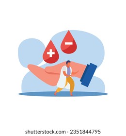 Free vector blood donation set with blood test and expertise symbols flat isolated vector illustration13.eps
