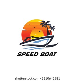 Free vector boat logo template design