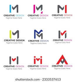 Free vector branding identity corporate design m logo.