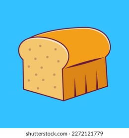 Free vector bread food cartoon vector icon illustration food icon concept isolated 