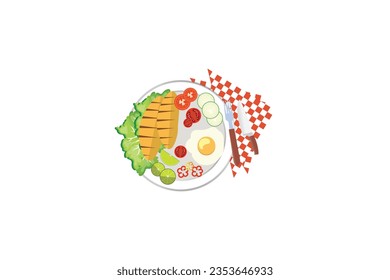 Free Vector breakfast design illustration 