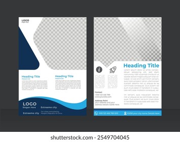 Free vector Brochure Template Magazine Poster, Corporate Presentation Portfolio Flyer infographic layout blue color A4