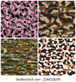 Free vector bundle 3 army texture color pattern