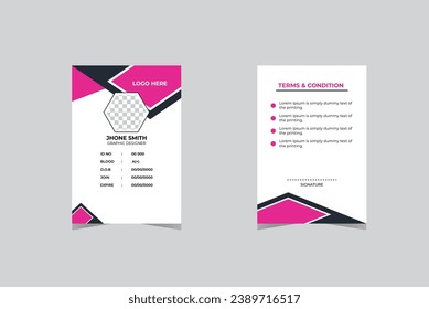 Free Vector Business Id Card Clean Student Id Card Template With Minimalist elements