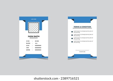 Free Vector Business Id Card Clean Student Id Card Template With Minimalist elements