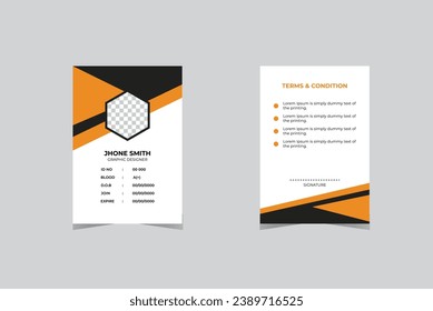 Free Vector Business Id Card Clean Student Id Card Template With Minimalist elements