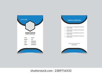 Free Vector Business Id Card Clean Student Id Card Template With Minimalist elements