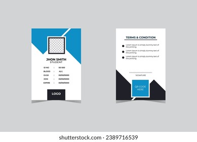 Free Vector Business Id Card Clean Student Id Card Template With Minimalist elements