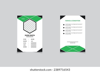 Free Vector Business Id Card Clean Student Id Card Template With Minimalist elements