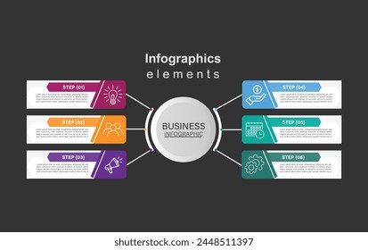 Conjunto de infografía de negocios de Vector libre de diseño de pasos