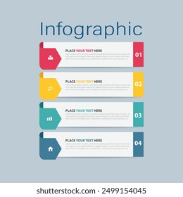 Conjunto de infografía de negocios de Vector gratis de diseño de pasos