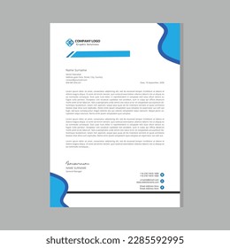 Free vector business letterhead with a modern design