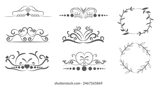 Free Vector Calligraphic ornamental Divider