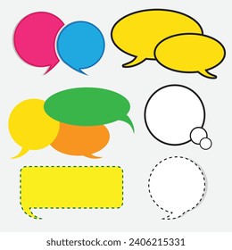 Free Vector Callout Balloon set color