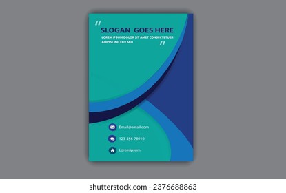 Freie Vektorgrafik fröhliches Flyer-Design mit abstrakten Formen.