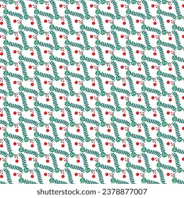 Free vector Christmas vegetation pattern .