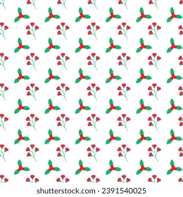 Free vector Christmas vegetation pattern