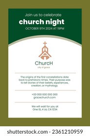 Free Vector church conference flyer social media post web banner Design