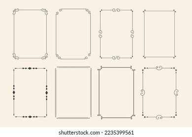 Free vector classic ornamental decorative frames set of eight editable free vector iimage