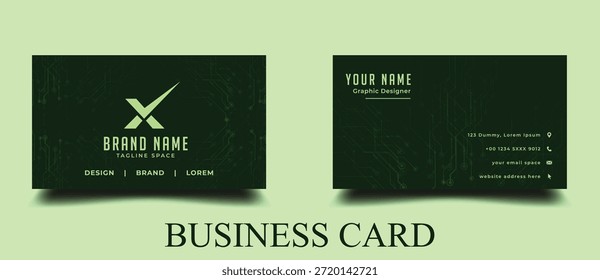 Plantilla de tarjeta de visita moderna de estilo limpio de Vector gratis