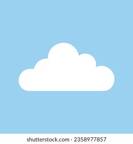 Free vector cloud sticker clipart vector set, flat design