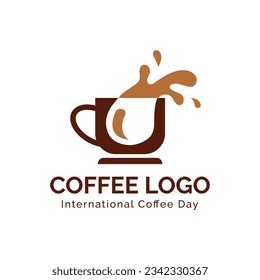 Free vector coffee logo element and coffee accessories vector art Illustration