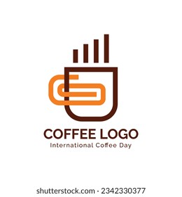 Free vector coffee logo element and coffee accessories vector art Illustration